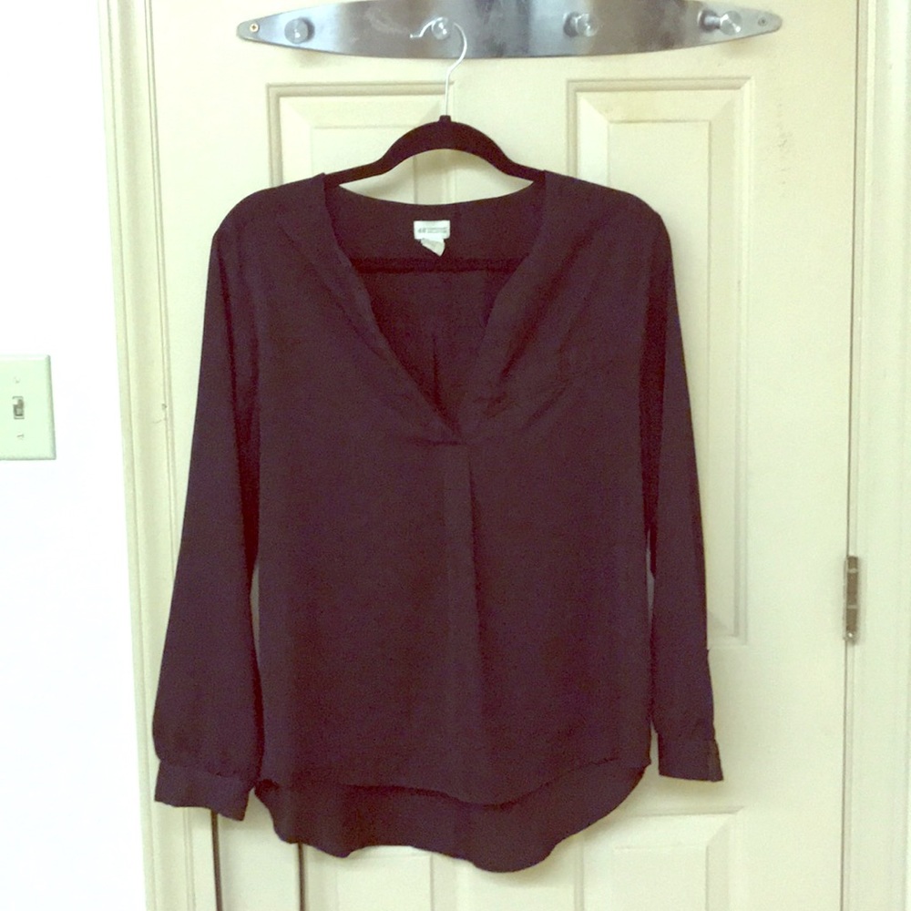 Black H&M long sleeve blouse